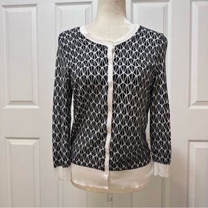 Halogen black and white cardigan